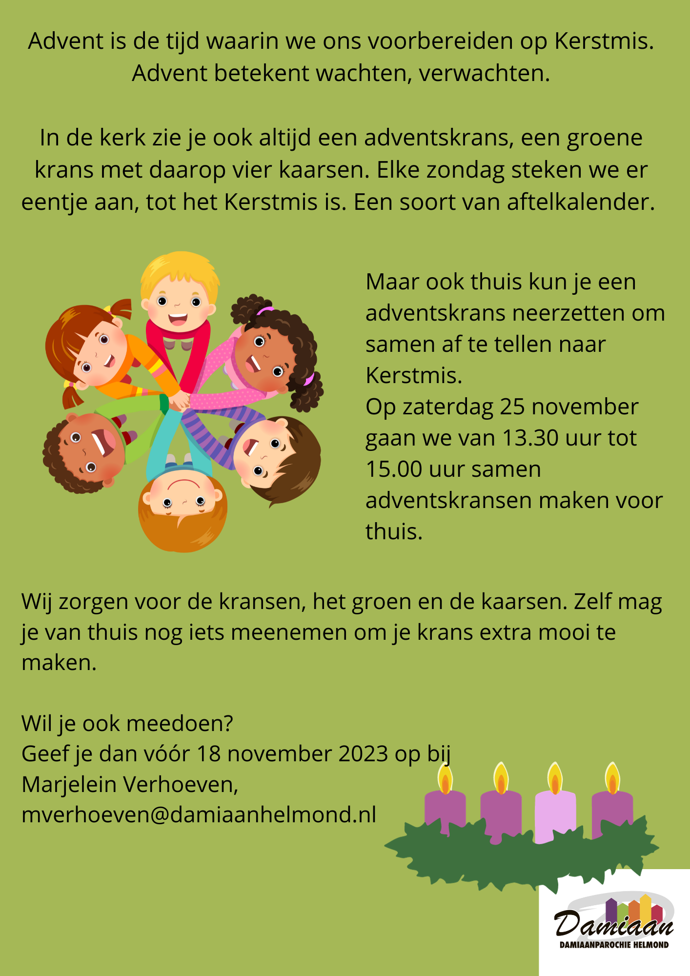 kl Adventskransen maken 2023